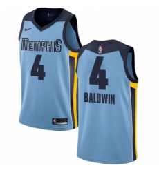 Youth Nike Memphis Grizzlies 4 Wade Baldwin Swingman Light Blue NBA Jersey Statement Edition 
