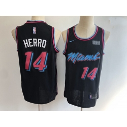 Heat 14 Tyler Herro Black City Edition Nike Swingman Jersey
