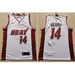 Heat 14 Tyler Herro White Nike Swingman Jersey