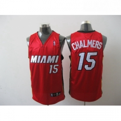Heat 15 Mario Chalmers Red Stitched NBA Jersey 