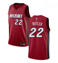 Heat #22 Jimmy Butler Red Basketball Swingman Statement Edition Jersey