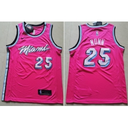 Heat 25 Kendrick Nunn Pink Nike Swingman Jersey