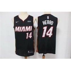 Men Miami Heat 14 Tyler Herro Black Nike Swingman Jersey