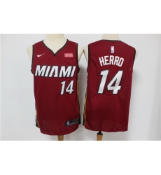 Men Miami Heat 14 Tyler Herro Red Nike Swingman Jersey