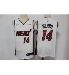 Men Miami Heat 14 Tyler Herro White Nike Swingman Jersey