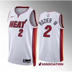 Men Miami Heat 2 Terry Rozier III White Association Edition Stitched Basketball Jersey
