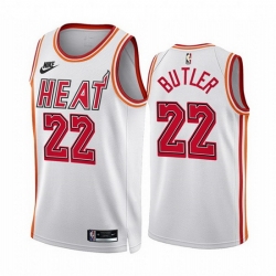 Men Miami Heat 22 Jimmy Butler White Classic Edition Stitched Basketball Jersey