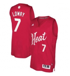 Men Miami Heat 7 Kyle Lowry Red 2016 2017 Christmas Day Stitched NBA Jersey