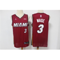 Men Miami Heat Dwyane Wade 30 Red 2021 Jordan Brand Swingman Jersey
