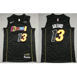 Men Nike Miami Heat 13 Bam Adebayo NBA Swingman 75th Anniversary 2021 New City Edition Jersey
