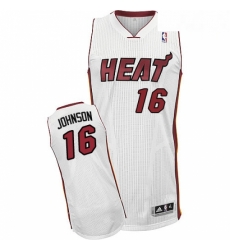 Mens Adidas Miami Heat 16 James Johnson Authentic White Home NBA Jersey