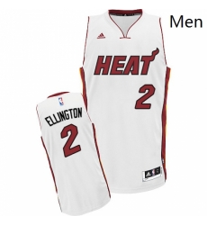 Mens Adidas Miami Heat 2 Wayne Ellington Swingman White Home NBA Jersey