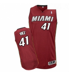 Mens Adidas Miami Heat 41 Glen Rice Authentic Red Alternate NBA Jersey