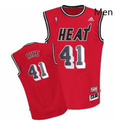Mens Adidas Miami Heat 41 Glen Rice Swingman Red Throwback NBA Jersey