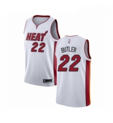 Mens Miami Heat 22 Jimmy Butler Authentic White Basketball Jersey Association Edition 