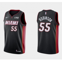 Men's Miami Heat #55 Duncan Robinson Black Stitched NBA Jersey