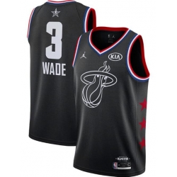 Men's Miami Heat Dwyane Wade Jordan Brand Black 2019 NBA Jersey