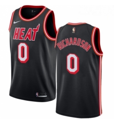 Mens Nike Miami Heat 0 Josh Richardson Swingman Black Black Fashion Hardwood Classics NBA Jersey