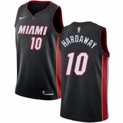 Mens Nike Miami Heat 10 Tim Hardaway Swingman Black Road NBA Jersey Icon Edition