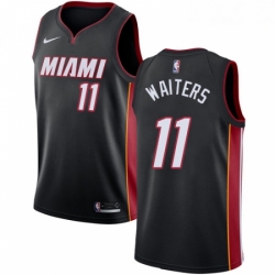 Mens Nike Miami Heat 11 Dion Waiters Swingman Black Road NBA Jersey Icon Edition