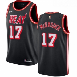 Mens Nike Miami Heat 17 Rodney McGruder Swingman Black Fashion Hardwood Classics NBA Jersey 