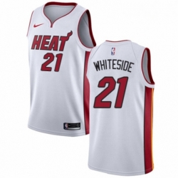 Mens Nike Miami Heat 21 Hassan Whiteside Swingman NBA Jersey Association Edition