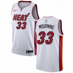 Mens Nike Miami Heat 33 Alonzo Mourning Swingman NBA Jersey Association Edition