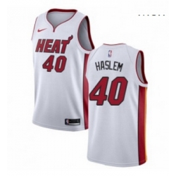 Mens Nike Miami Heat 40 Udonis Haslem Authentic NBA Jersey Association Edition