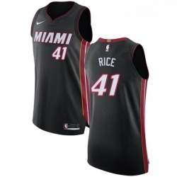 Mens Nike Miami Heat 41 Glen Rice Authentic Black Road NBA Jersey Icon Edition