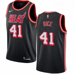 Mens Nike Miami Heat 41 Glen Rice Swingman Black Black Fashion Hardwood Classics NBA Jersey