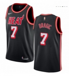 Mens Nike Miami Heat 7 Goran Dragic Swingman Black Black Fashion Hardwood Classics NBA Jersey