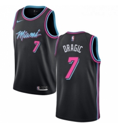 Mens Nike Miami Heat 7 Goran Dragic Swingman Black NBA Jersey City Edition