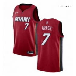 Mens Nike Miami Heat 7 Goran Dragic Swingman Red NBA Jersey Statement Edition