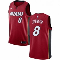 Mens Nike Miami Heat 8 Tyler Johnson Authentic Red NBA Jersey Statement Edition 