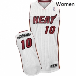 Womens Adidas Miami Heat 10 Tim Hardaway Authentic White Home NBA Jersey