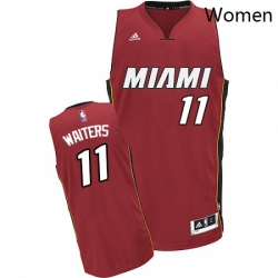 Womens Adidas Miami Heat 11 Dion Waiters Swingman Red Alternate NBA Jersey