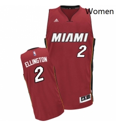 Womens Adidas Miami Heat 2 Wayne Ellington Swingman Red Alternate NBA Jersey