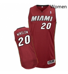Womens Adidas Miami Heat 20 Justise Winslow Authentic Red Alternate NBA Jersey