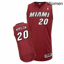 Womens Adidas Miami Heat 20 Justise Winslow Authentic Red Alternate NBA Jersey