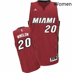 Womens Adidas Miami Heat 20 Justise Winslow Swingman Red Alternate NBA Jersey