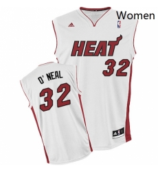 Womens Adidas Miami Heat 32 Shaquille ONeal Swingman White Home NBA Jersey
