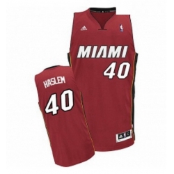 Womens Adidas Miami Heat 40 Udonis Haslem Swingman Red Alternate NBA Jersey