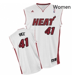 Womens Adidas Miami Heat 41 Glen Rice Swingman White Home NBA Jersey