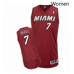Womens Adidas Miami Heat 7 Goran Dragic Authentic Red Alternate NBA Jersey