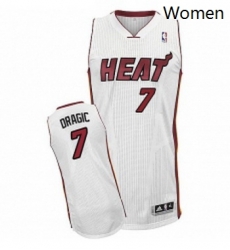 Womens Adidas Miami Heat 7 Goran Dragic Authentic White Home NBA Jersey