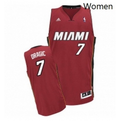 Womens Adidas Miami Heat 7 Goran Dragic Swingman Red Alternate NBA Jersey