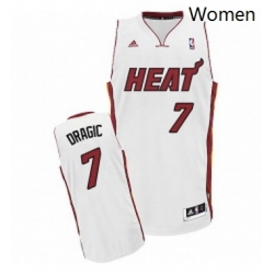 Womens Adidas Miami Heat 7 Goran Dragic Swingman White Home NBA Jersey
