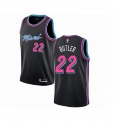 Womens Miami Heat 22 Jimmy Butler Swingman Black Basketball Jersey City Edition 