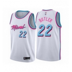 Womens Miami Heat 22 Jimmy Butler Swingman White Basketball Jersey City Edition 