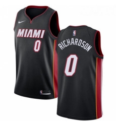 Womens Nike Miami Heat 0 Josh Richardson Swingman Black Road NBA Jersey Icon Edition